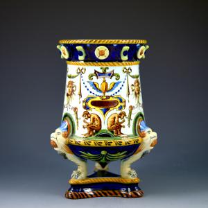 Vaso con tripode decorato a grottesche - Manifattura Ginori, seconda metà del sec. XIX